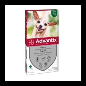 Advantix Spot on Antiparassitario Per Cani Fino a 4 kg 4 Pipette