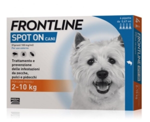 Frontline Spot on Cani Piccoli da 2 a 10 kg 4 Pipette