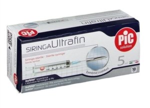 Siringa Pic Indolor Ultrafine 5 ml Ago 14 da 10 Pezzi