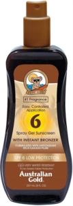 Australian Gold Spf 6 Spray Gel Sunscreen Effetto Bronzer 237 ml
