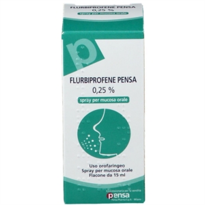 Flurbiprofene Pensa Spray per mucosa orale 15 ml