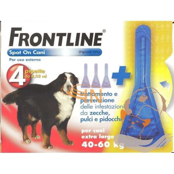 Frontline Spot On Cani XL 40-60kg 4 Pipette Da 4,02ml