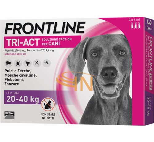 Frontline Tri-Act 3 Fiale 4 ml Cani da 20 a 40 kg