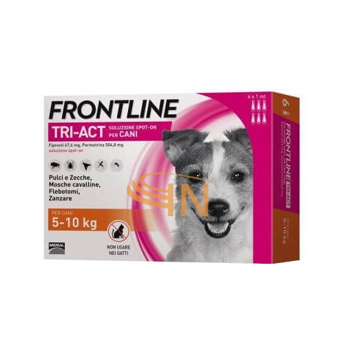 Frontline Tri-Act Soluzione Spot On Cani 5-10 kg 6x1 ml