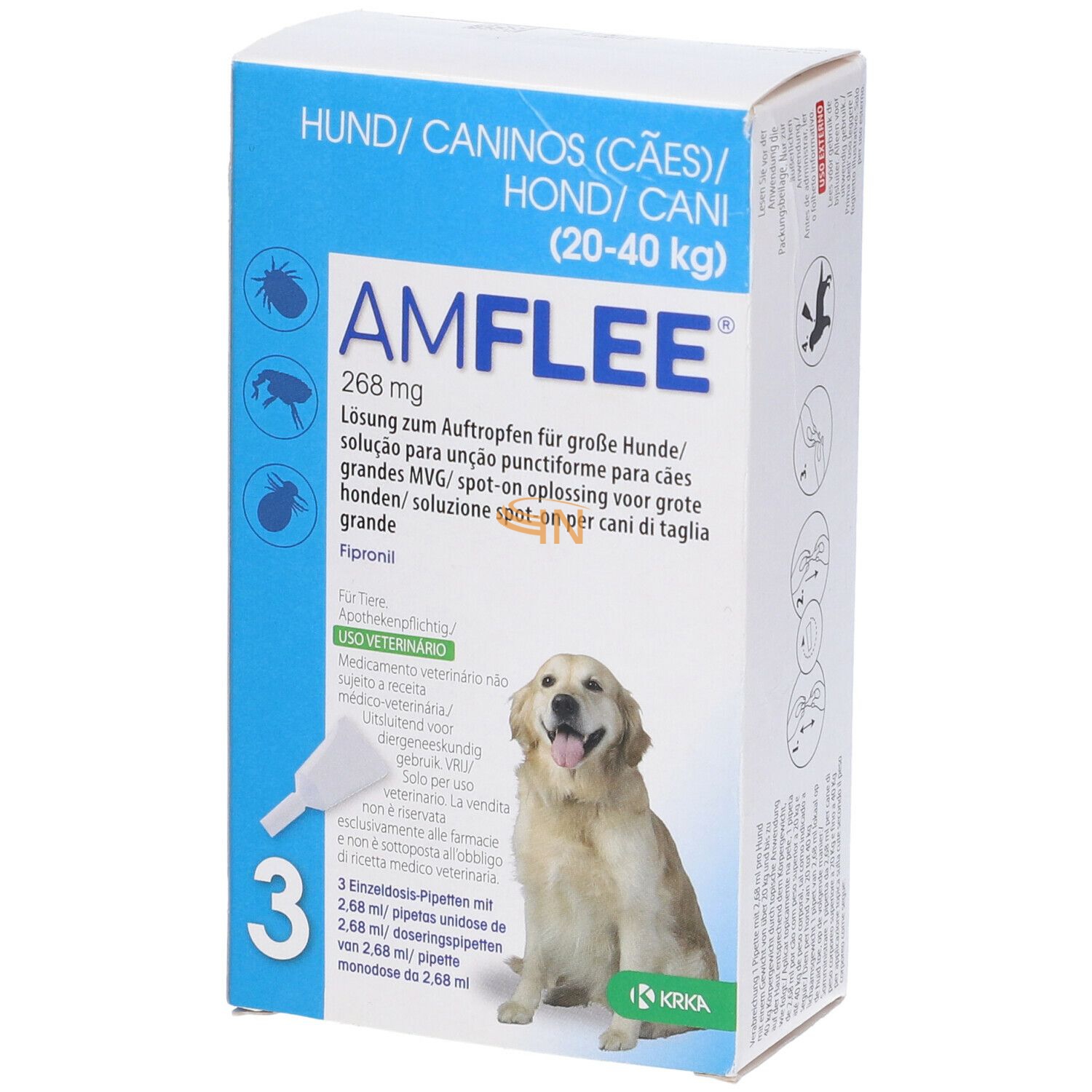 Amflee Spoton 3 Pipette Cani 20-40 Kg