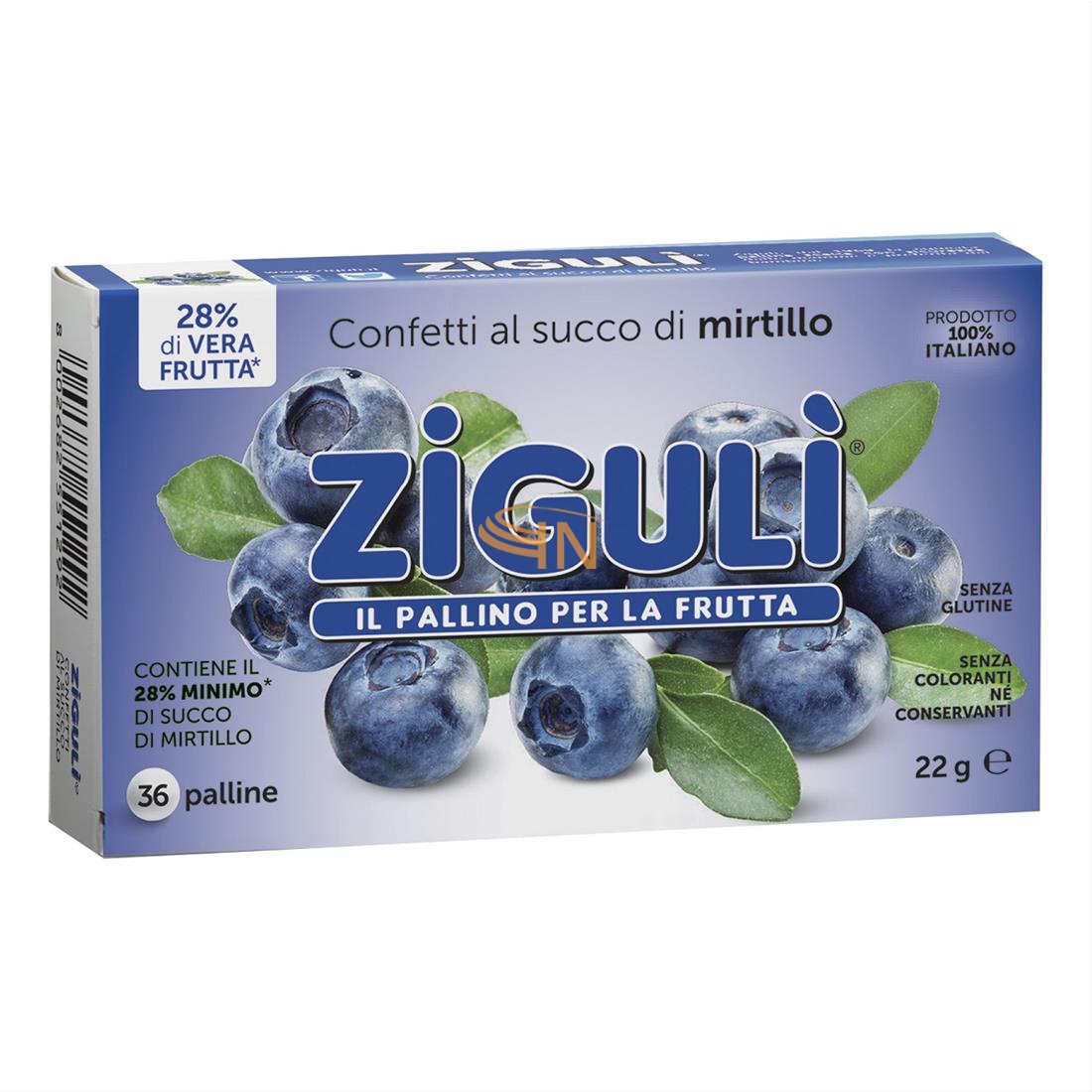 Ziguli mirtillo 36 palline 22 g