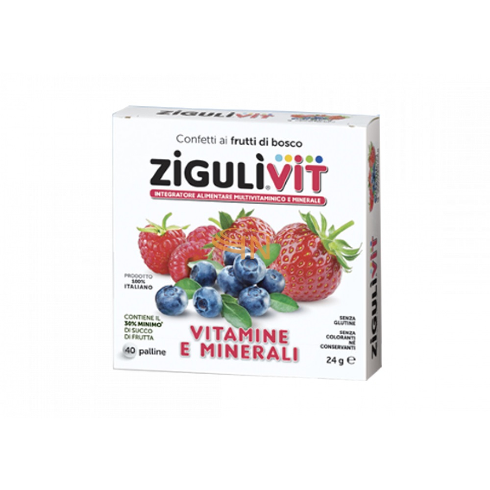 Ziguli vit fruttibosco 40 confetti