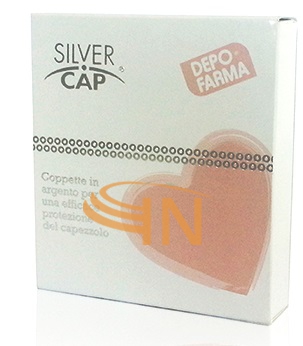 Silver cap due coppette in argento copri capezzoli per allattamento
