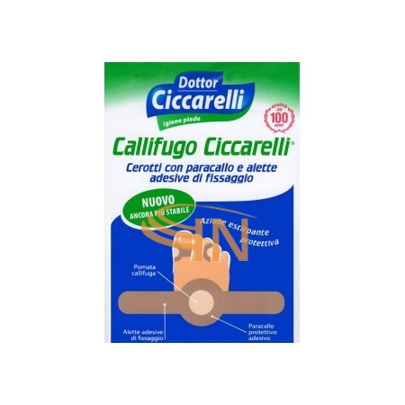 Ciccarelli Callifugo Cerotti Con Paracallo e Alette Adesive Di Fissaggio 6 Pezzi