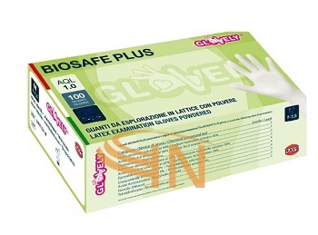 Glovely Guanti in lattice con polvere misura L 100 pezzi Large