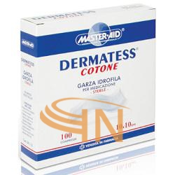 Dermatess Cotone Garza Idrofila Per Medicazione Sterile 10x10 cm 100 Pezzi
