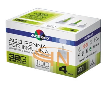 Master-Aid Ago Penna Per Insulina 32g 0,23X4mm 100 Pezzi