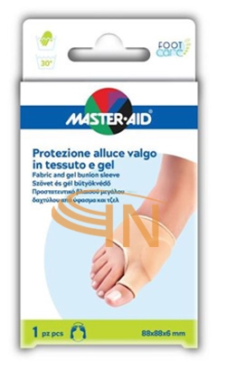 Protezione master-aid in gel e tessuto per alluce valgo 1 pezzo	