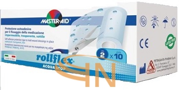Cerotto impermeabile per fissaggio medicazioni m-aid rollflex a-stop m 10x10 cm
