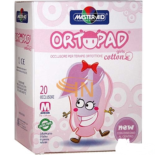 Master-Aid Ortopad Cotton Girls Occlusore Per Terapie Ortottiche Medium 20 Pezzi