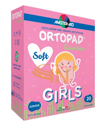 Cerotto oculare per ortottica ortopad soft girls junior 20 pezzi