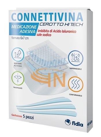 Fidia Cerotto connettivina hitech 6 x 7 cm 5 pezzi