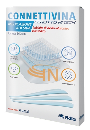 Fidia Cerotto connettivina hitech 8 x 12 cm 4 pezzi