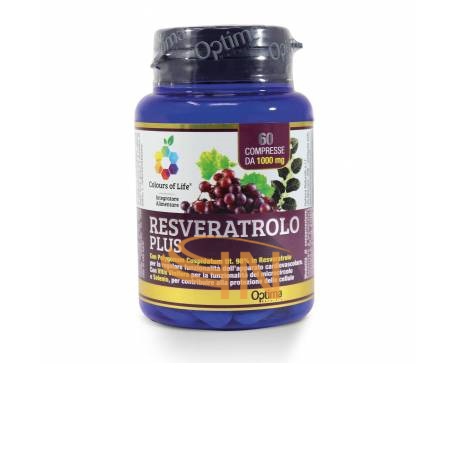 Optima Naturals Colours Of Life Resveratrolo Plus 60 Compresse 1000 Mg