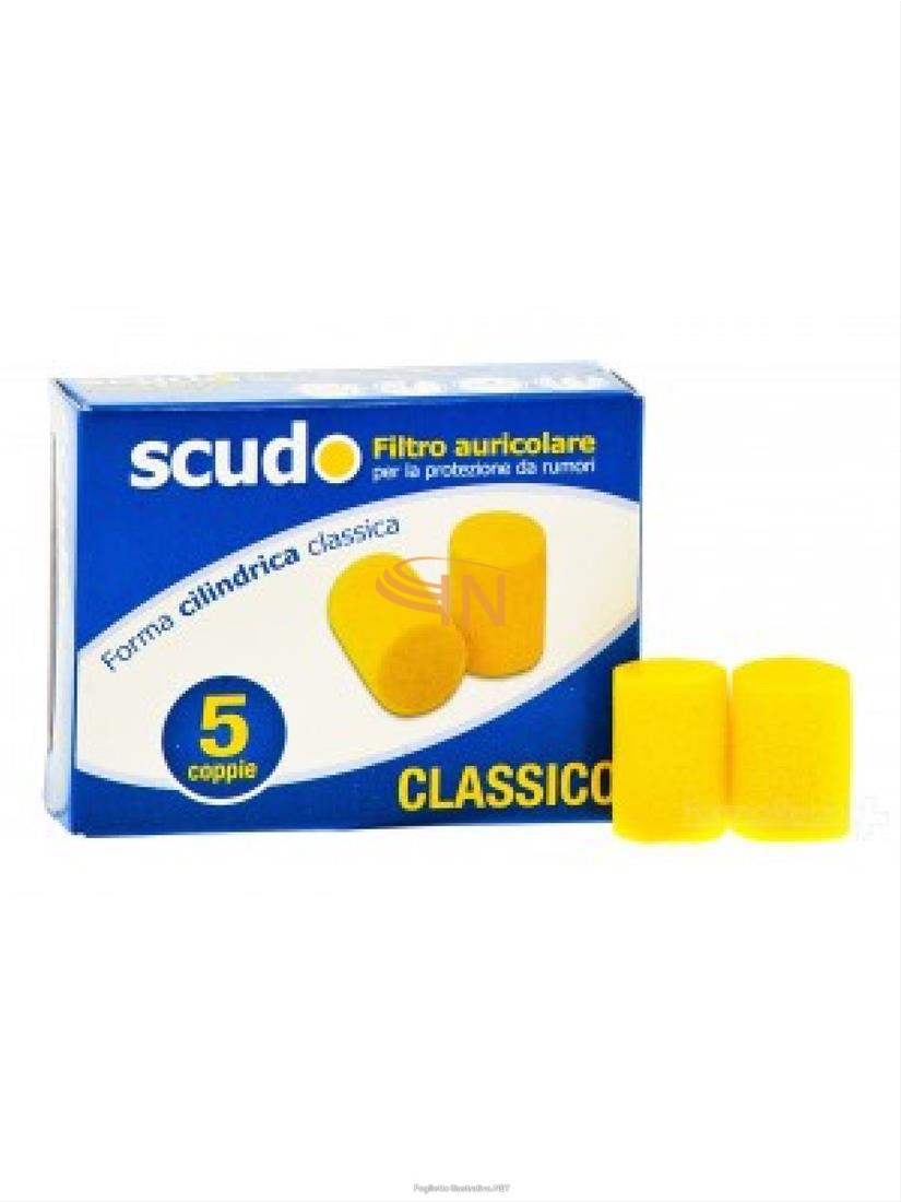 Pasquali Filtro Auricolare Earplug Scudo Classic 5 Coppie 10 Pezzi