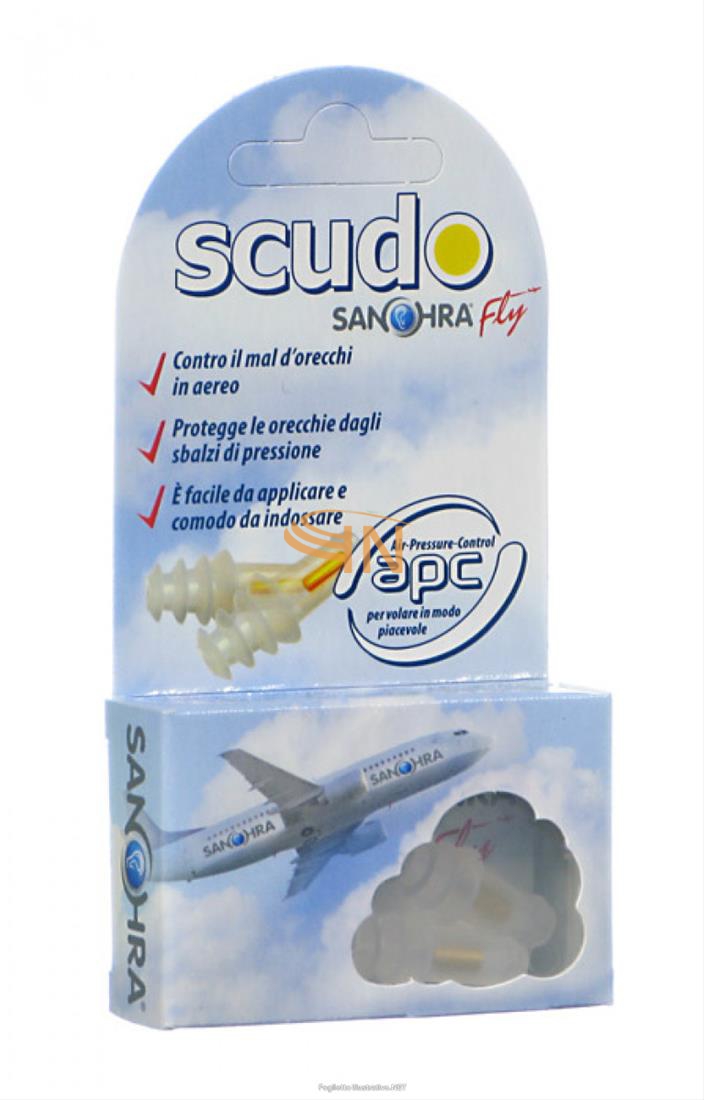 Pasquali Filtro Auricolare Earplug Scudo Fly Adulti Sanohra 2 Pezzi