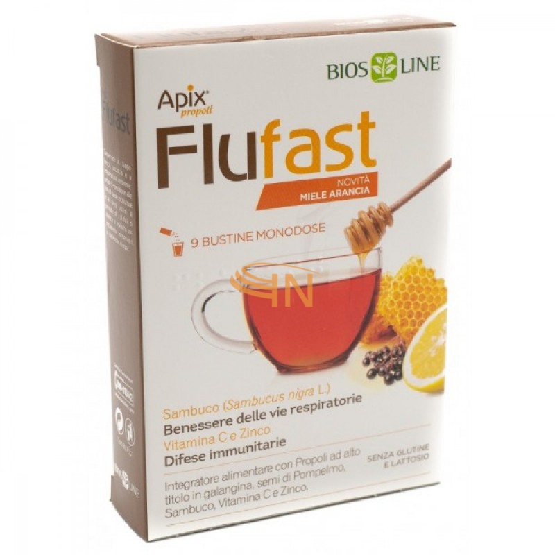 Apix Propoli Flufast Arancia 9 Bustine 9 G