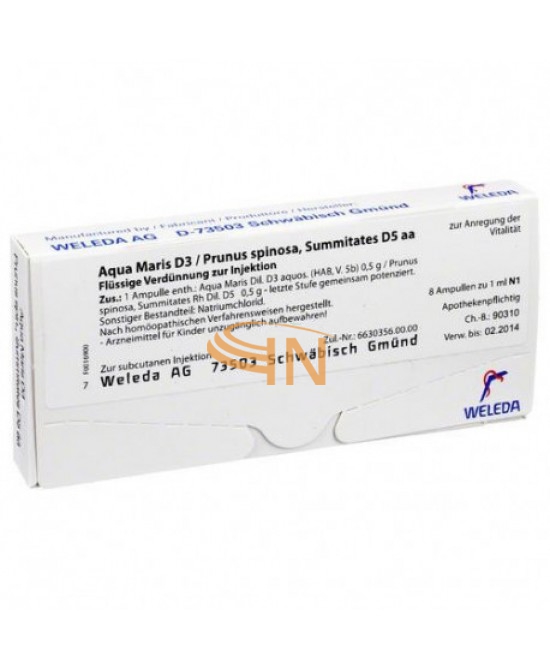 Weleda Aqua Maris/prunus Spinosa 8 fiale da 1ml