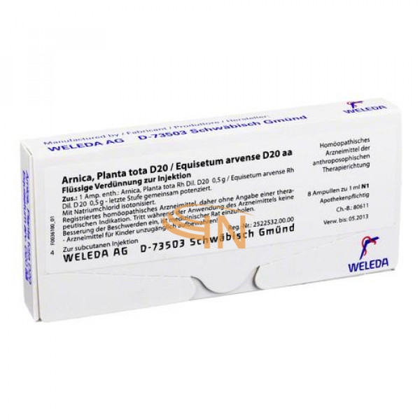 Weleda Arnica Planta tota D20 Equisetum Arvense D20 8 fiale 1 ml