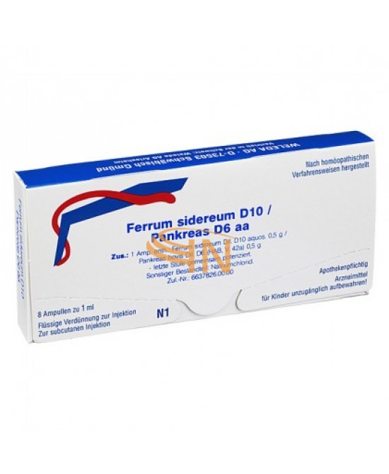 Weleda Italia Ferrum Sidereu/pankreas 8 fiale 1ml
