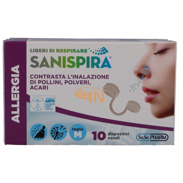 So.se.pharm Sanispira Allergia Dispositivo Nasale 10 Pezzi Taglia M