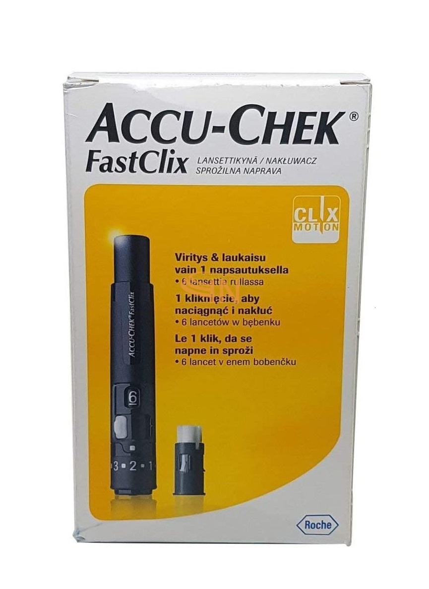 Roche Accu-chek Fastclix Kit 1 Penna con 6 Lancette