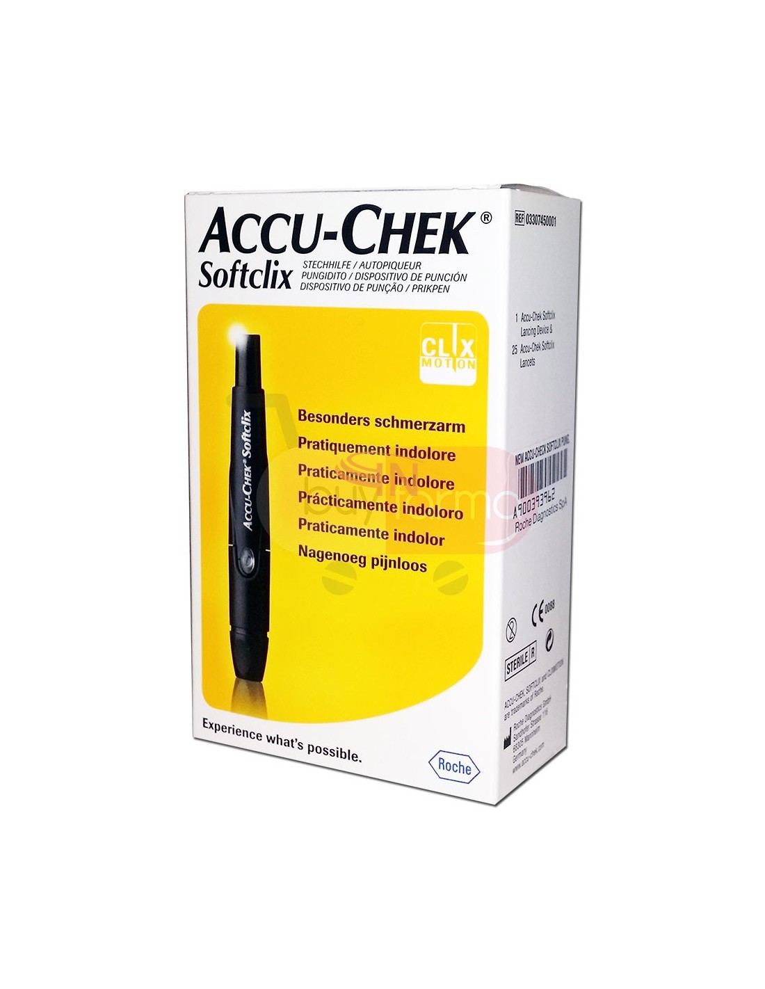 Roche Penna Pungidito Accu-chek Softclix Kit + 25 Lancette