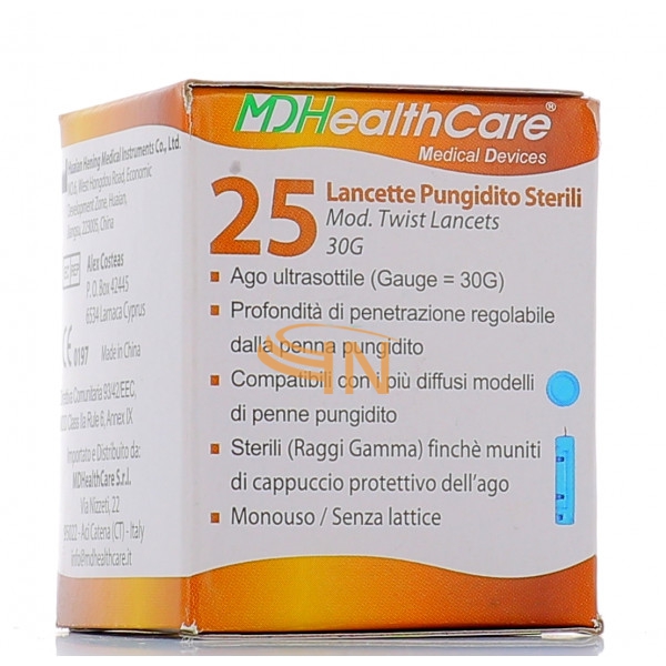 Mdhealthcare Lancette Pungidito 25 Pezzi Mod. Twist Lancets