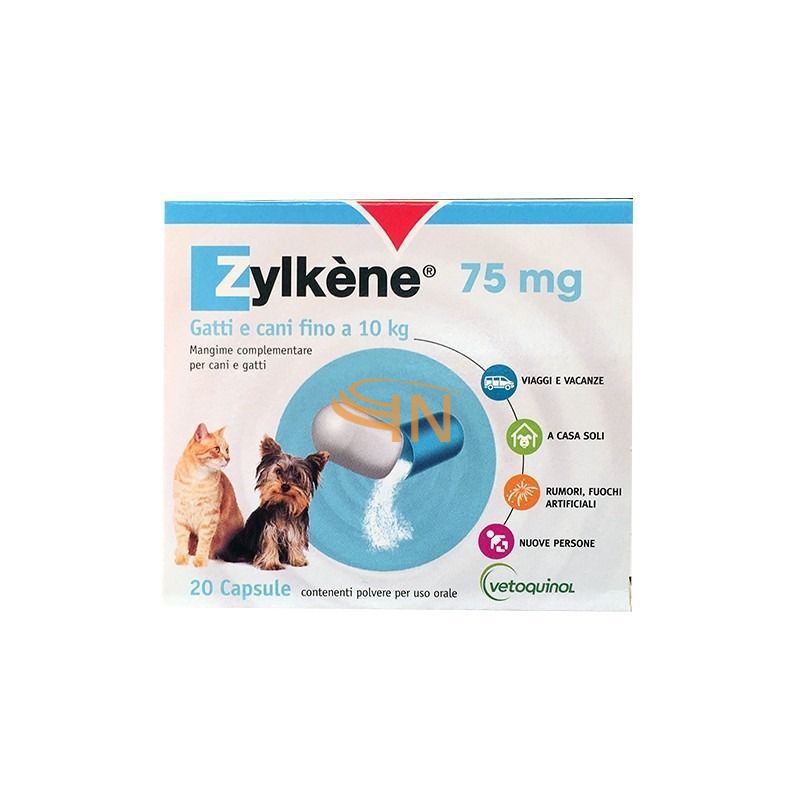 Zylkene Cani e gatti fino a 10 kg 20 Capsule Da 75 Mg