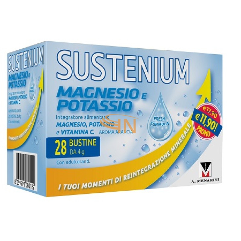 Sustenium Magnesio e Potassio 28 Bustine Arancia