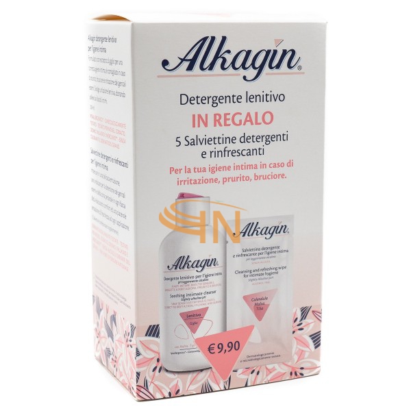 Ist.ganassini Alkagin Ph 7 Lenitivo Detergente + Salviette 5 Pezzi