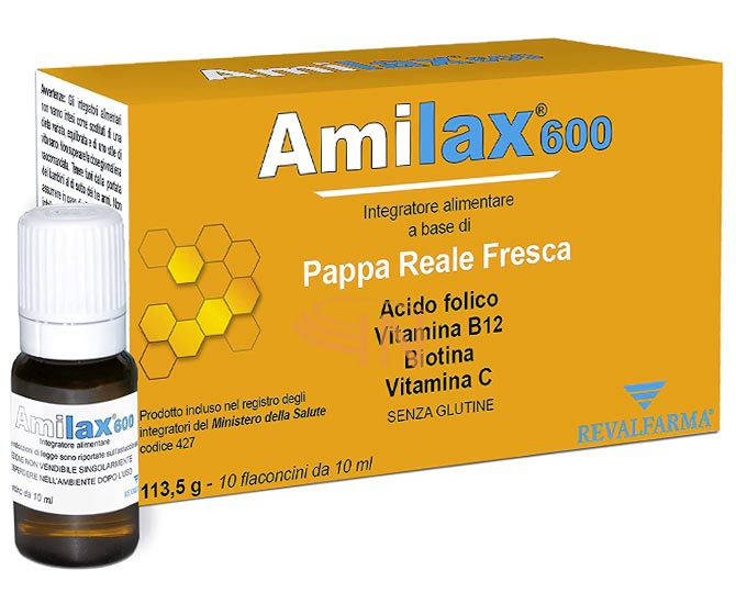 Amilax 600 Pappa Reale Fresca 10 Flaconcini