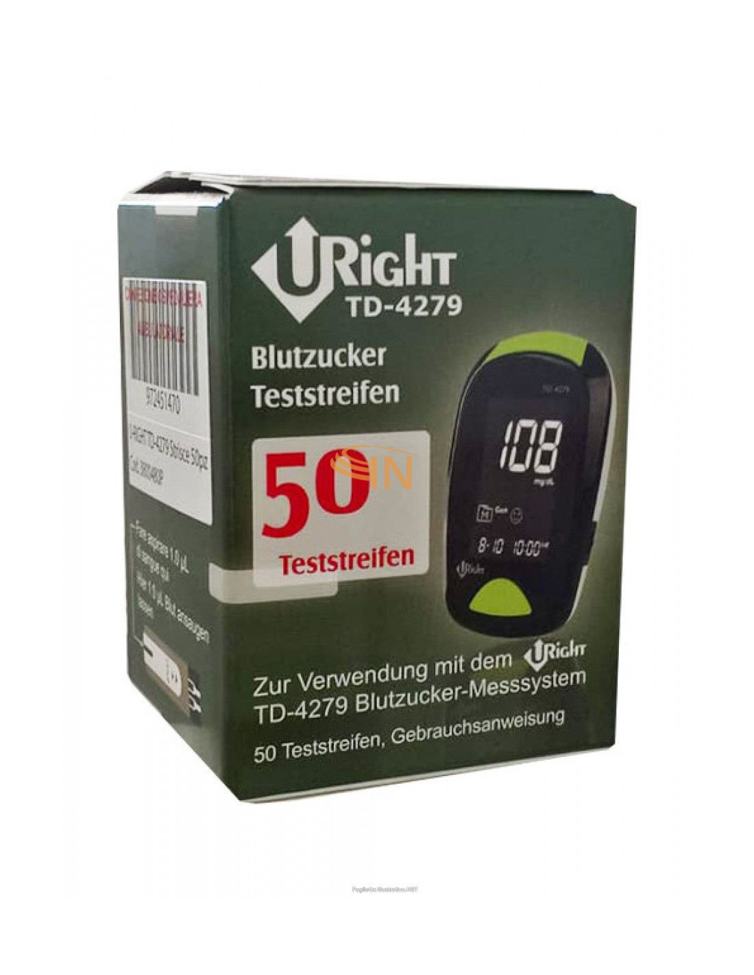 Strisce Misurazione Glicemia U-right TD 4279 50 Pezzi
