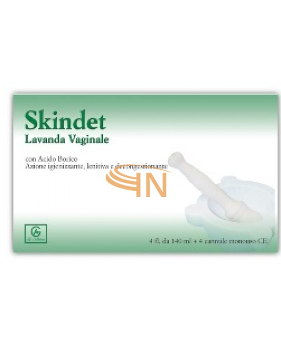 Skindet Lavanda Vaginale 4 Flaconi 140 Ml + 4 Cannule Monouso In Blister