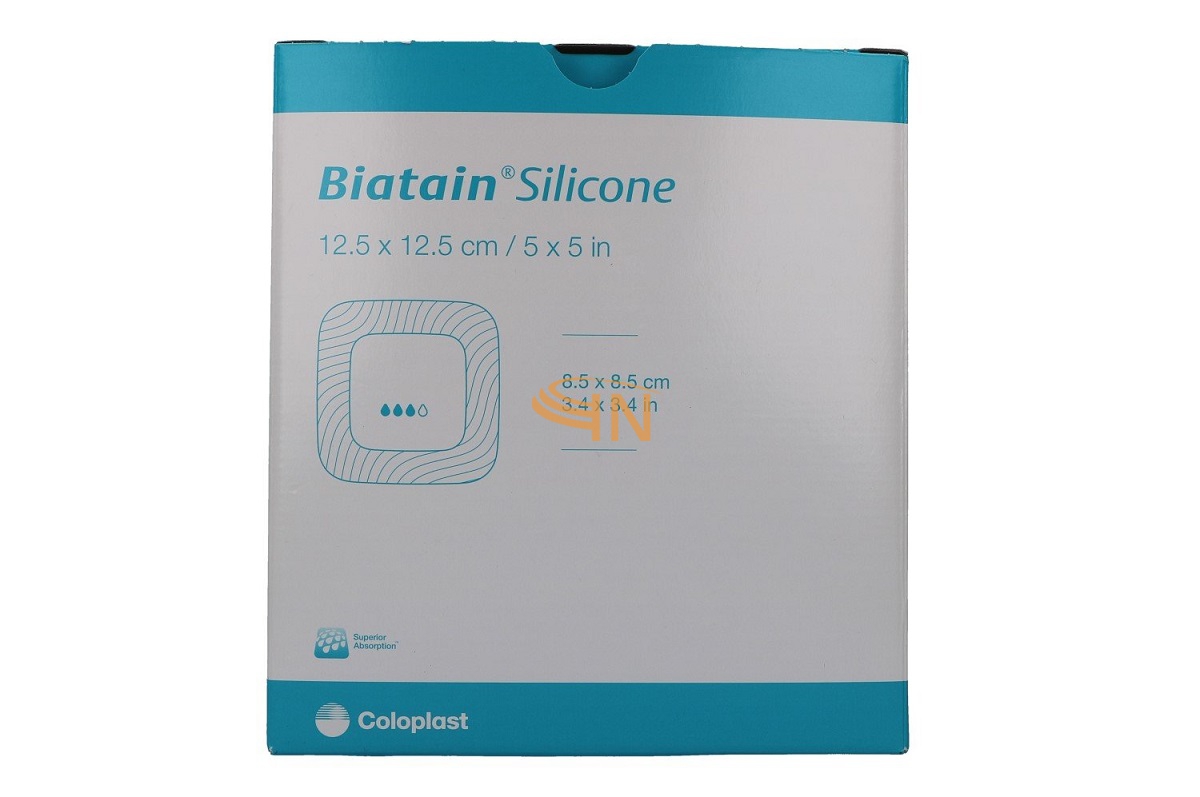 Coloplast Medicazione Biatain Adesivo in Silicone 12,5x12,5 cm 10 pezzi