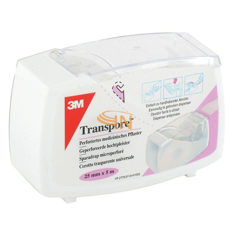 3M Transpore Cerotto Ipoallergenico In Rocchetto cm 2,5x5 m