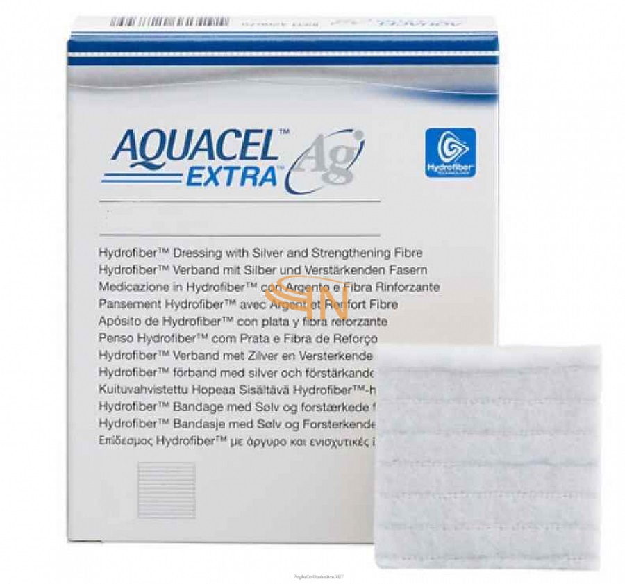 Convatec Acquacel Ag+ Extra 15x15cm 5 pezzi