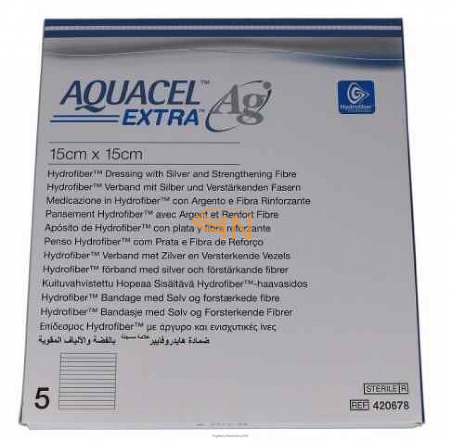 Convatec Aquacel Ag Extra Drs 15x15cm 5 pezzi