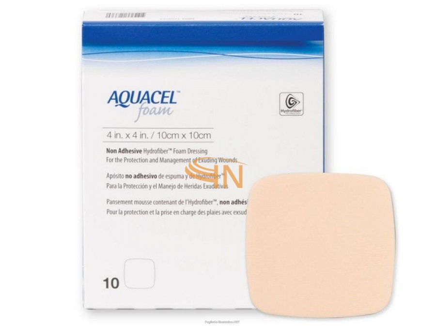 Convatec Aquacel Ag Foam Adesiva 10x10 10 pezzi