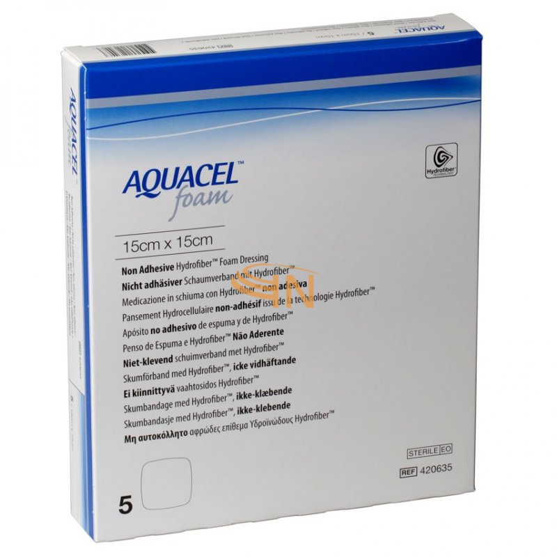 Convatec Aquacel Foam Non Adhesive 15x15cm 5 pezzi