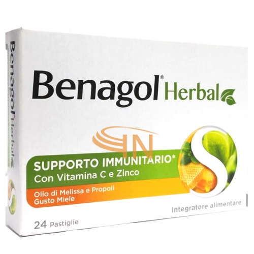 Benagol Herbal Supporto Immunitario 24 Pastiglie Miele