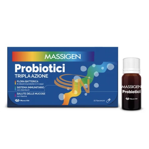 Massigen Probiotici Tripla Azione 10 flaconcini 8 ml