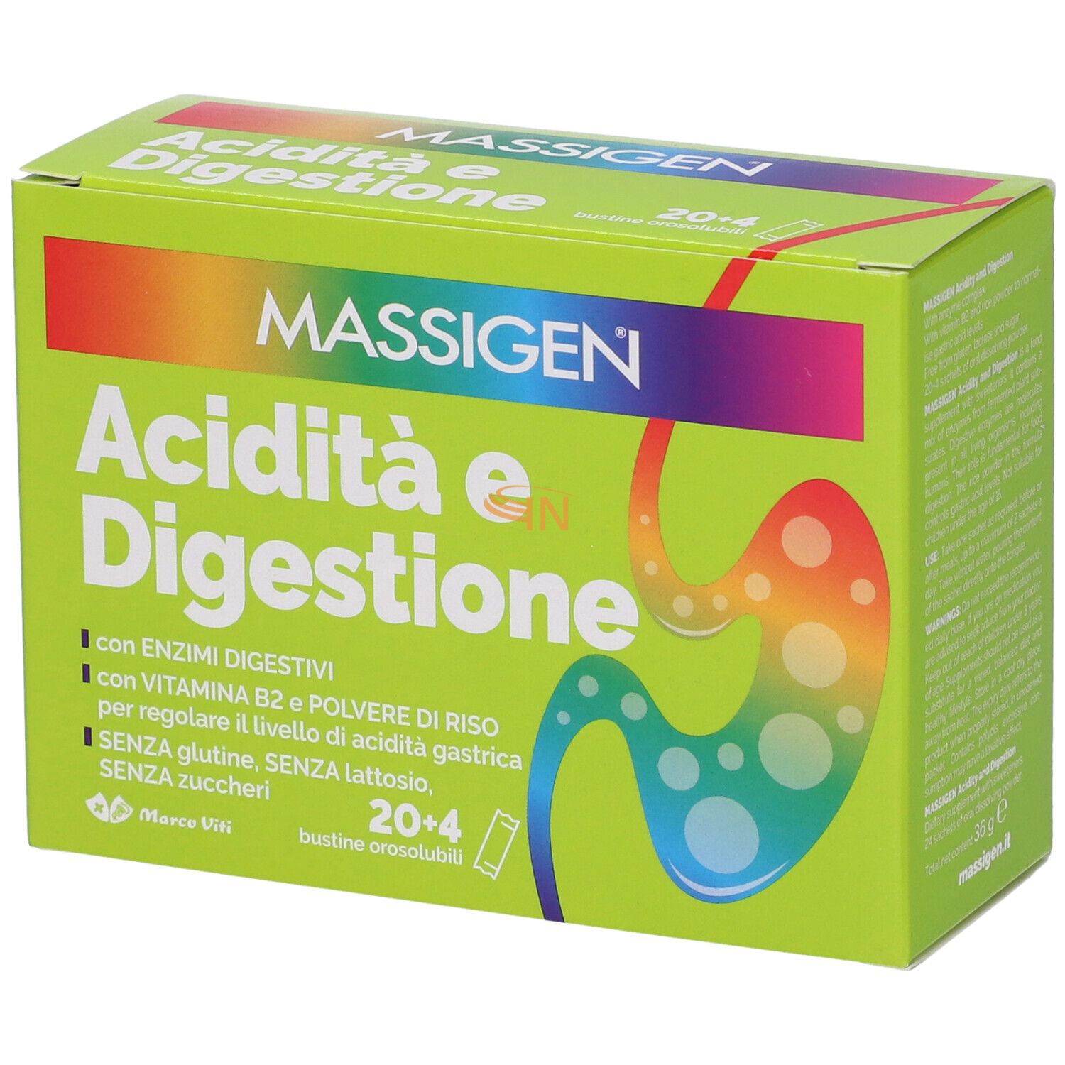 Massigen Acidita' e Digestione 24 bustine orosolubili