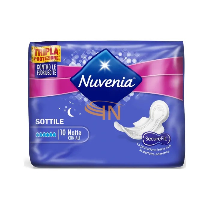 Nuvenia Sottile Notte Ali 10 pezzi