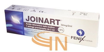 Siringa intra-articolare joinart acido ialuronico 1,6% 2 ml 3 pezzi